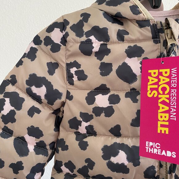 Epic Threads Toddler and Little Girls Hooded Puffer Jacket Quilted Packable 3T - Picture 3 of 7